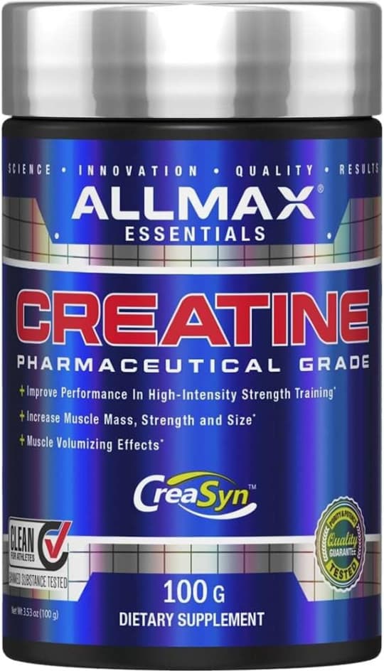 ALLMAX Nutrition, Creatine Powder, 100% Pure Micronized Creatine Monohydrate, Pharmaceutical Grade Creatine, 3.5 oz (100 g)