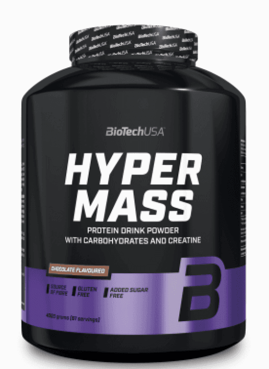 BioTechUSA Hyper Mass - Mass Gainer with Carbs & Protein Blend | Micronised Creatine | Gluten-Free, 4 kg