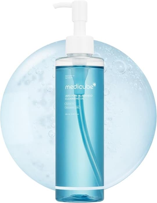 medicube Zero Pore Blackhead Cleansing Oil | Makeup Remover for all skin types, Daily Moisture Facial Cleanser, Low-Irritation | Korean Skin Care (205ml / 6.93 fl.oz)